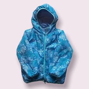 The North Face Reversible puffer jacket purple/blue